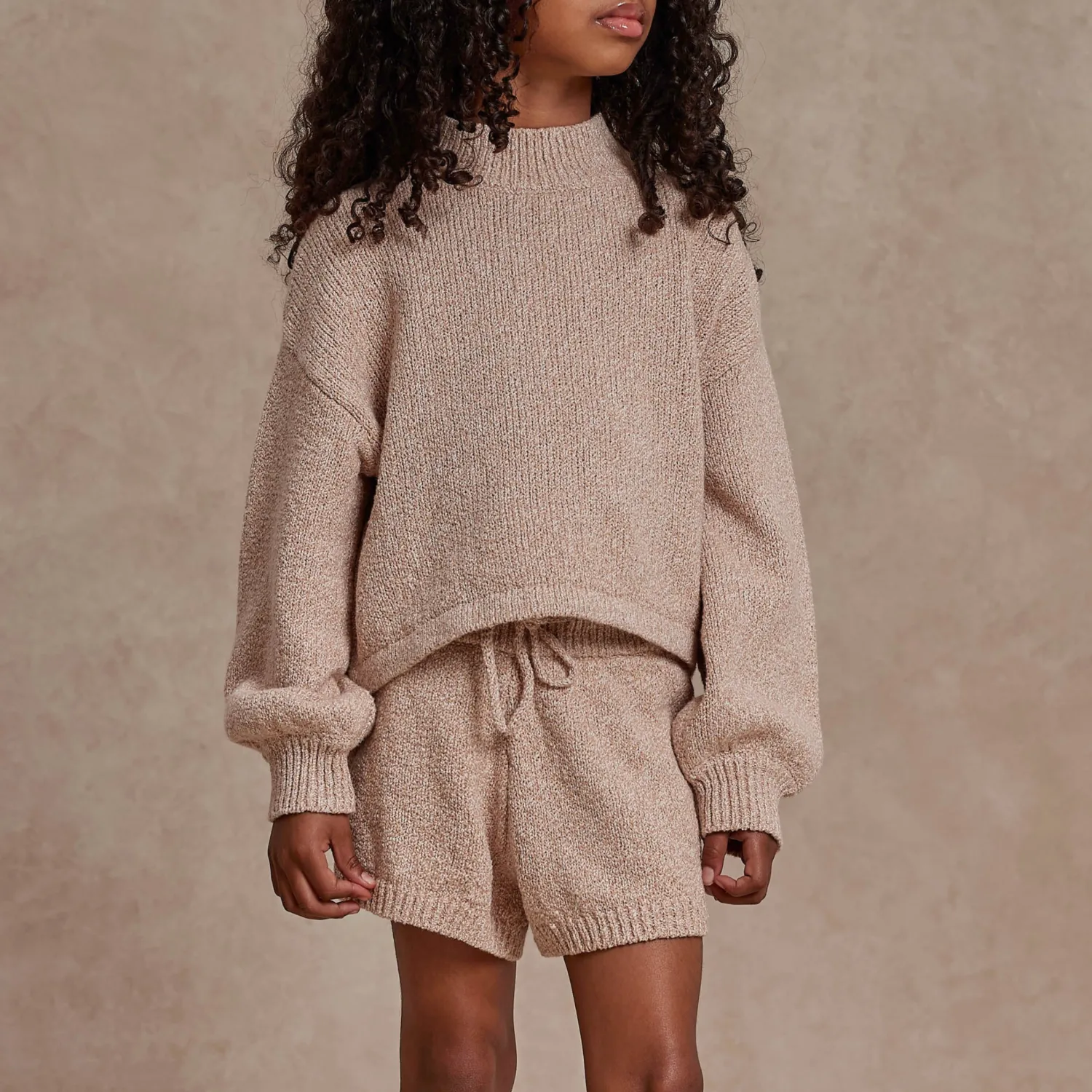 Rylee And Cru Face Masks>Rylee + Cru Girl Knit Sweater Heathered Rose