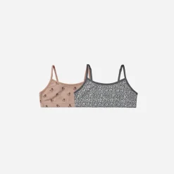 Rylee And Cru Face Masks>Rylee + Cru Girl'S Bralette Set || English Rose, Blue Floral
