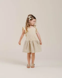 Rylee And Cru Overalls & Jumpsuits>Rylee + Cru Grid Coury Dress Butter