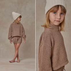 Rylee And Cru Face Masks>Rylee + Cru Knit Sweater Heathered Mocha