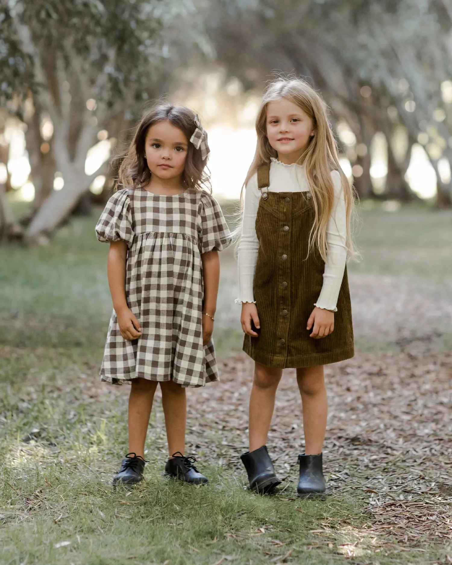 Rylee And Cru Overalls & Jumpsuits>Rylee + Cru Marley Dress || Charcoal Check