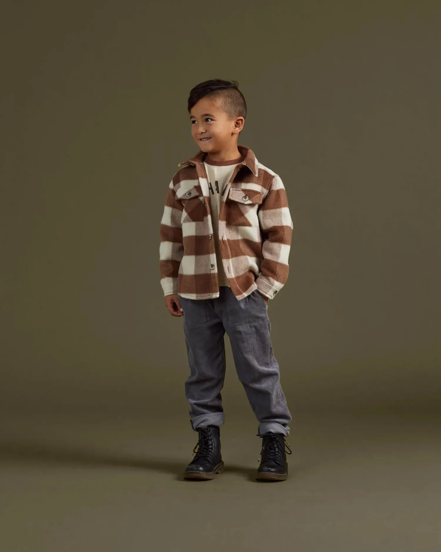 Rylee And Cru Jackets>Rylee + Cru Plaid Shacket || Cedar Plaid