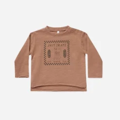 Rylee And Cru Long Sleeve T Shirts>Rylee + Cru Raw Edge Long Sleeve Tee || Cool Cats
