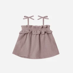 Rylee And Cru Face Masks>Rylee + Cru Ruffle Tube Top || Purple