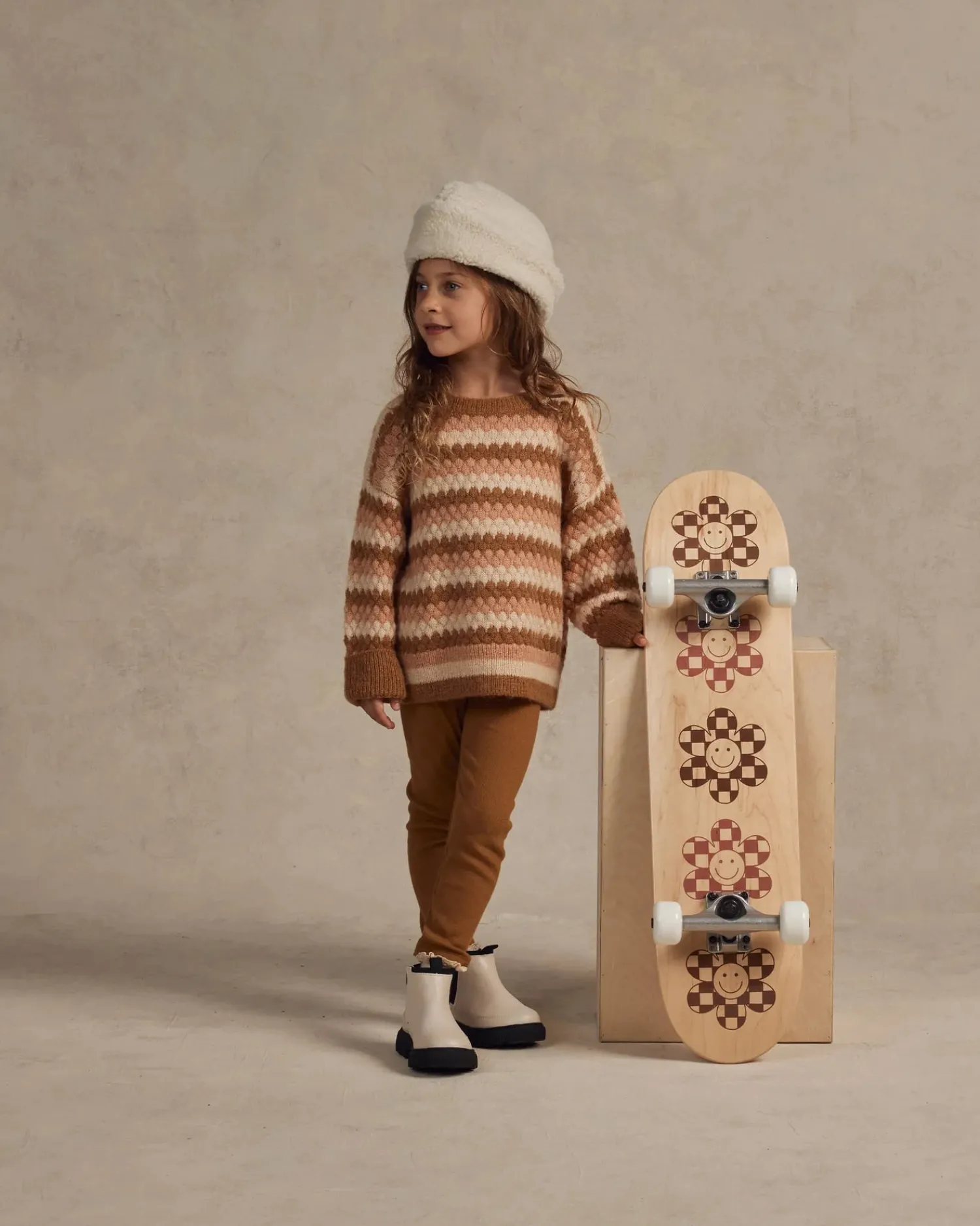 Rylee And Cru Hats>Rylee + Cru Shearling Beanie || Natural