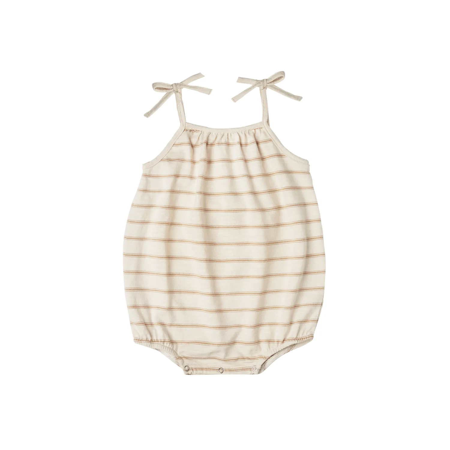 Rylee And Cru Onesies>Rylee + Cru Striped Nola Onesie Almond Natural