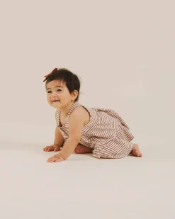 Rylee And Cru Overalls & Jumpsuits>Rylee + Cru Striped Ruby Swing Dress Amber Ivory