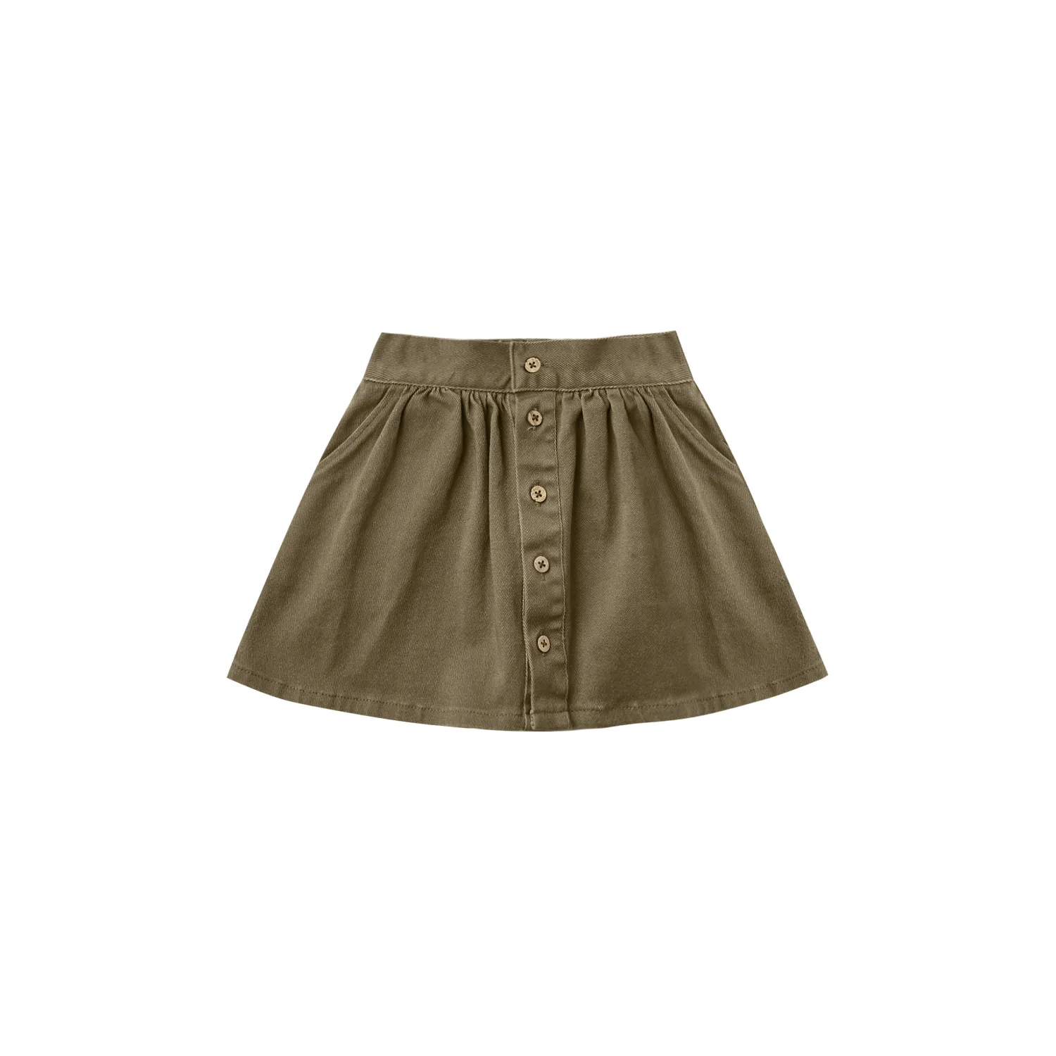 Rylee And Cru Dresses> Button Front Mini Skirt Olive