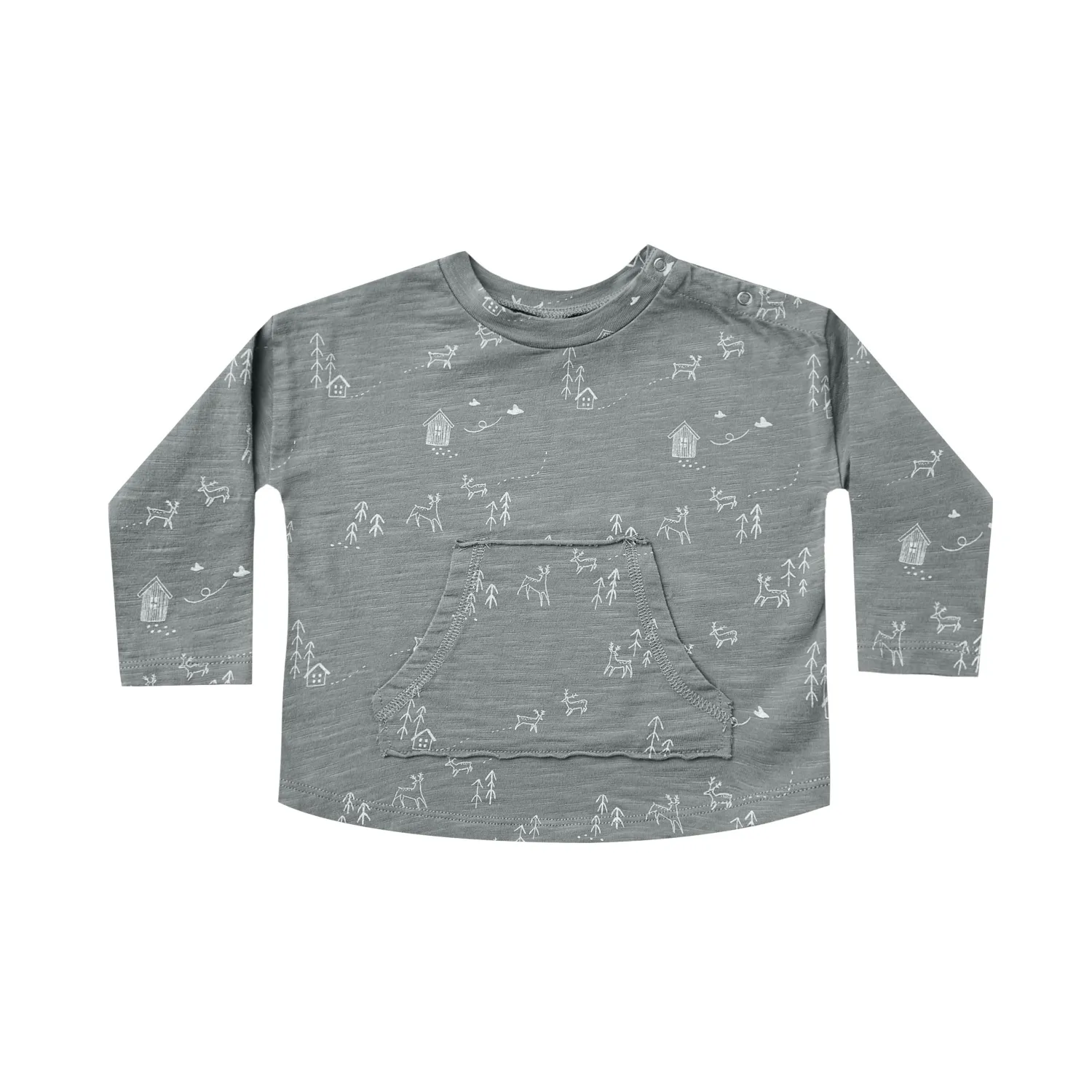 Rylee And Cru Blouses> Kat Woods Indigo Long Sleeve T Shirt