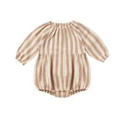 Rylee And Cru Rompers> Long Sleeve Bubble Romper Retro Stripe