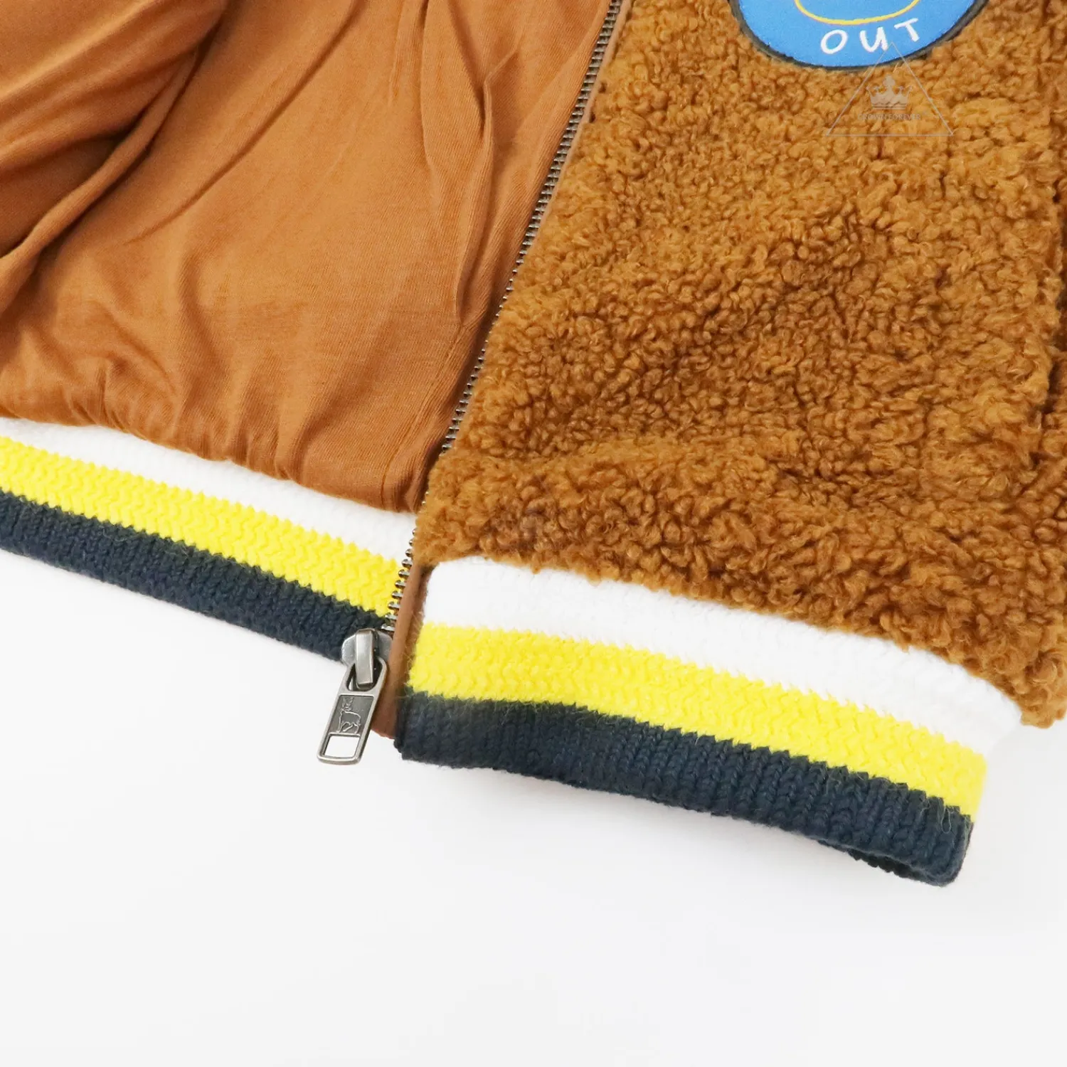 Stella McCarney Kids Jackets>Stella Mccartney Kids Baby Boy Teddy Jacket With Patches Brown