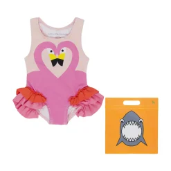 Stella McCarney Kids Beach>Stella Mccartney Kids Baby Girl Flamingo Frill Swimsuit Pink