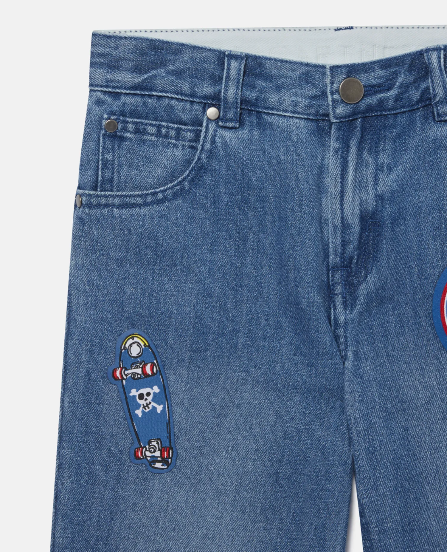 Stella McCarney Kids Shorts>Stella Mccartney Kids Boy Skate Badges Denim Shorts