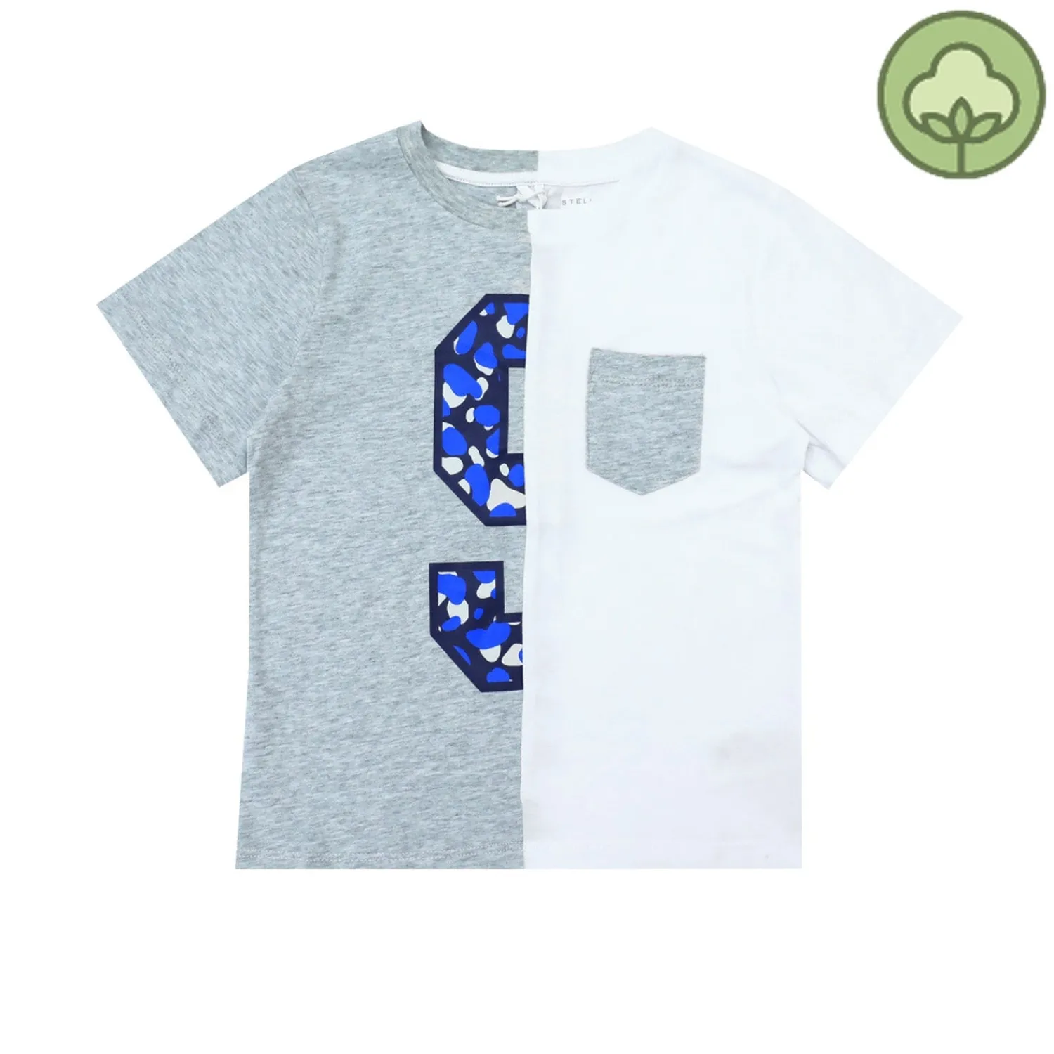 Stella McCarney Kids T Shirts>Stella Mccartney Kids Boys Logo Sport Colorblock Tee