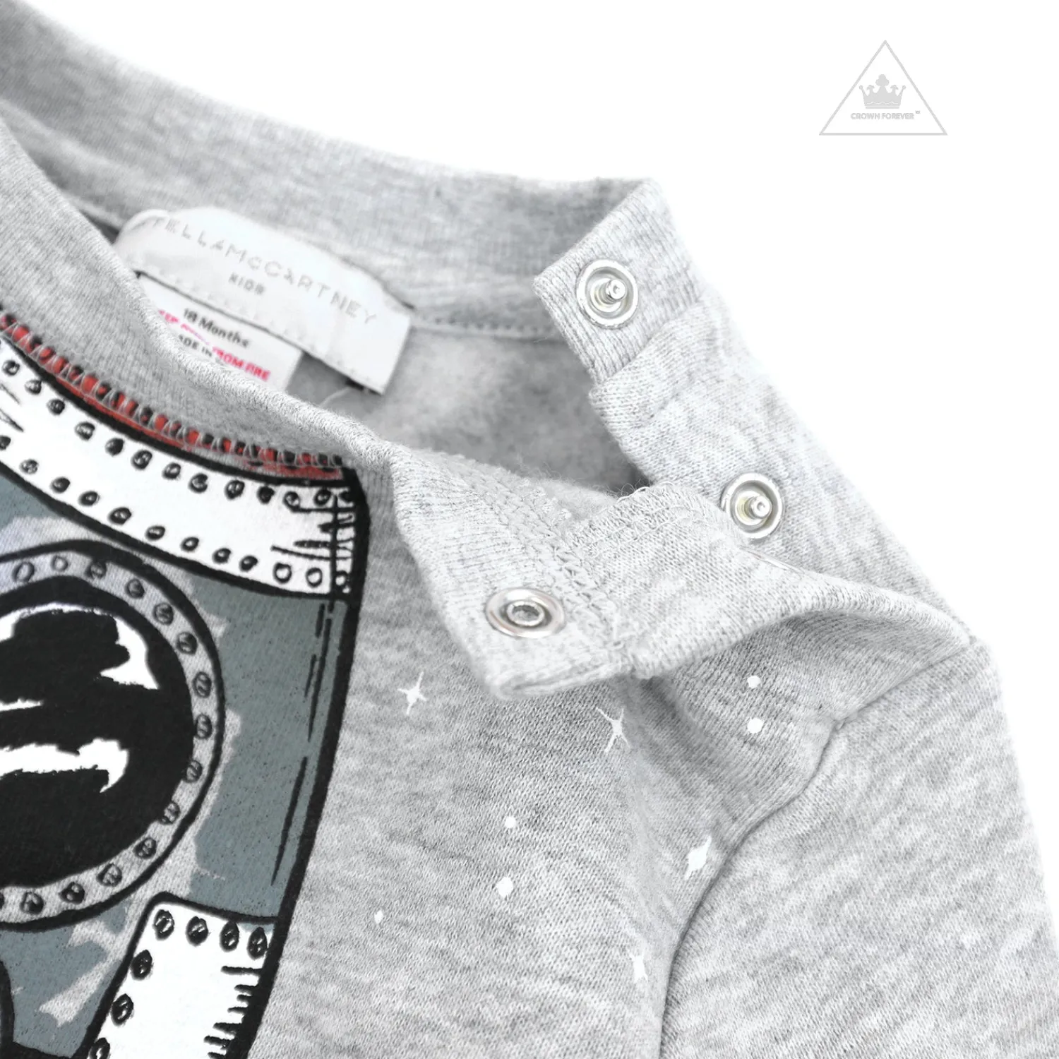 Stella McCarney Kids Sweatshirts>Stella Mccartney Kids Boy Big Space Shuttle Sweatshirt Grey