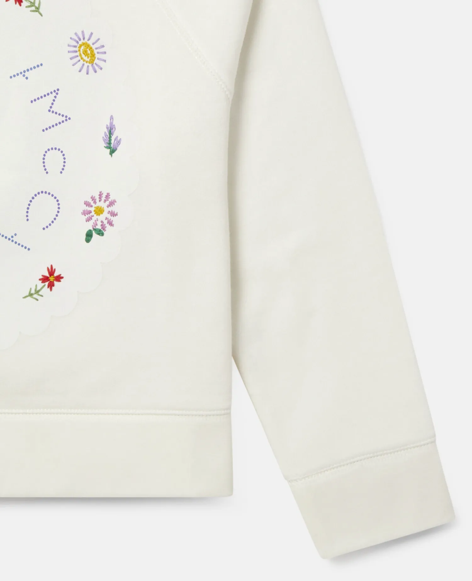 Stella McCarney Kids Hoodies>Stella Mccartney Kids Girl Oversized Logo Cotton Fleece Sweatshirt