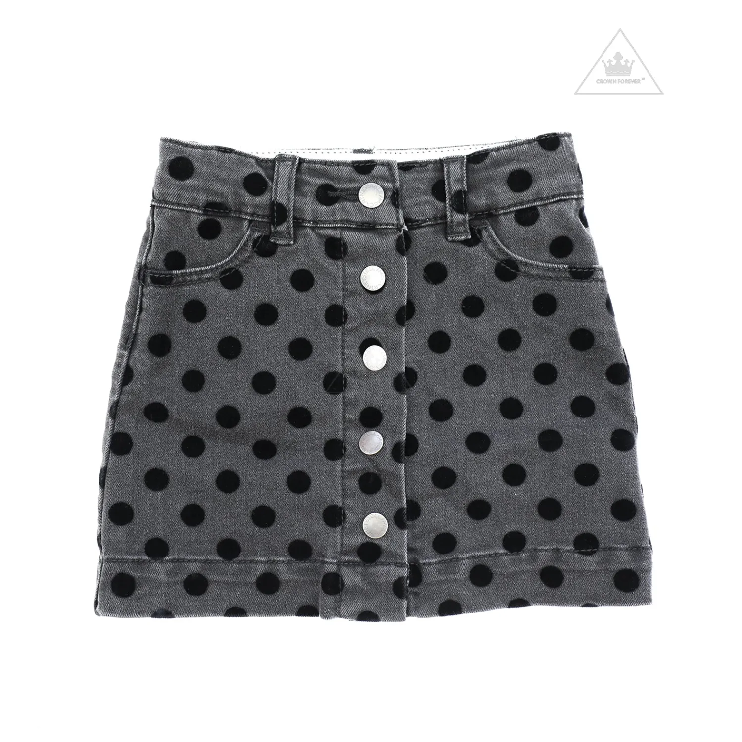 Stella McCarney Kids Dresses>Stella Mccartney Kids Girl Flock Dot Denim Skirt * Final Sale