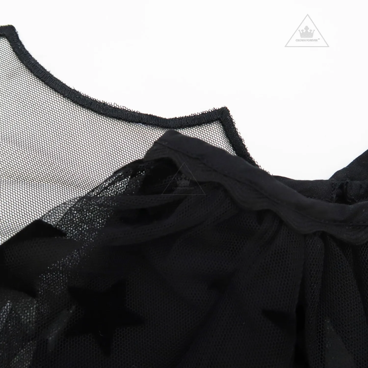 Stella McCarney Kids Overalls & Jumpsuits>Stella Mccartney Kids Girl Long Sleeve Flock Stars Tulle Dress Black