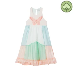 Stella McCarney Kids Overalls & Jumpsuits>Stella Mccartney Kids Girl Butterfly Georgette Silk Dress