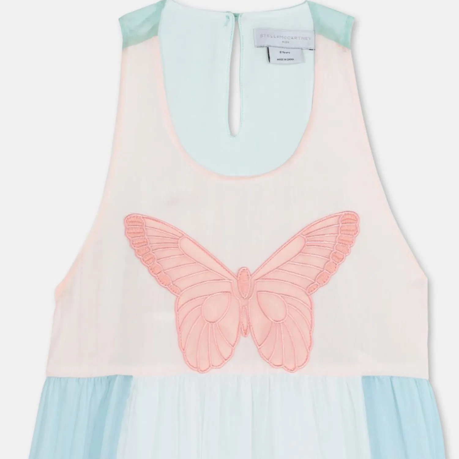 Stella McCarney Kids Overalls & Jumpsuits>Stella Mccartney Kids Girl Butterfly Georgette Silk Dress