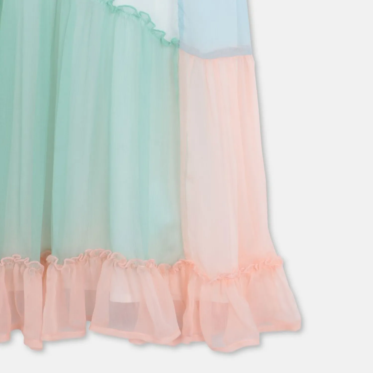 Stella McCarney Kids Overalls & Jumpsuits>Stella Mccartney Kids Girl Butterfly Georgette Silk Dress