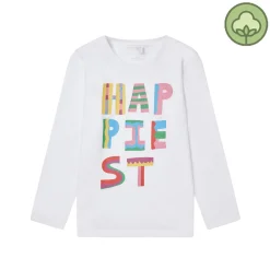 Stella McCarney Kids Blouses>Stella Mccartney Kids Happiest Cotton Long Sleeve T Shirt