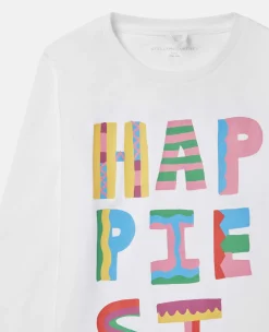 Stella McCarney Kids Blouses>Stella Mccartney Kids Happiest Cotton Long Sleeve T Shirt
