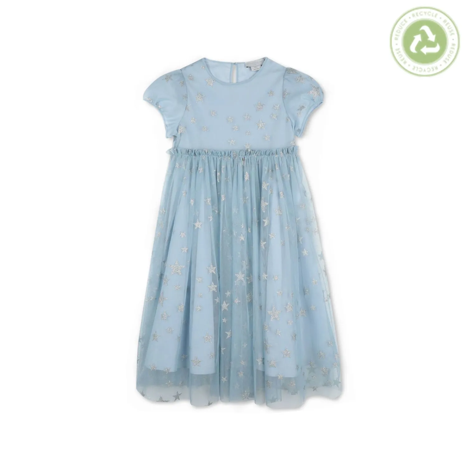 Stella McCarney Kids Overalls & Jumpsuits>Stella Mccartney Kids Silver Stars Tulle Dress