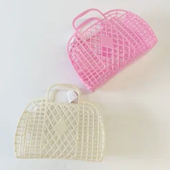 Sun Jellies Face Masks> Retro Basket (Large) Cream
