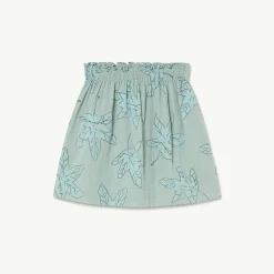 The Animals Observatory Dresses> Blue Leaves Wombat Skirt
