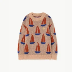 The Animals Observatory Face Masks> Beige Bull Sweater