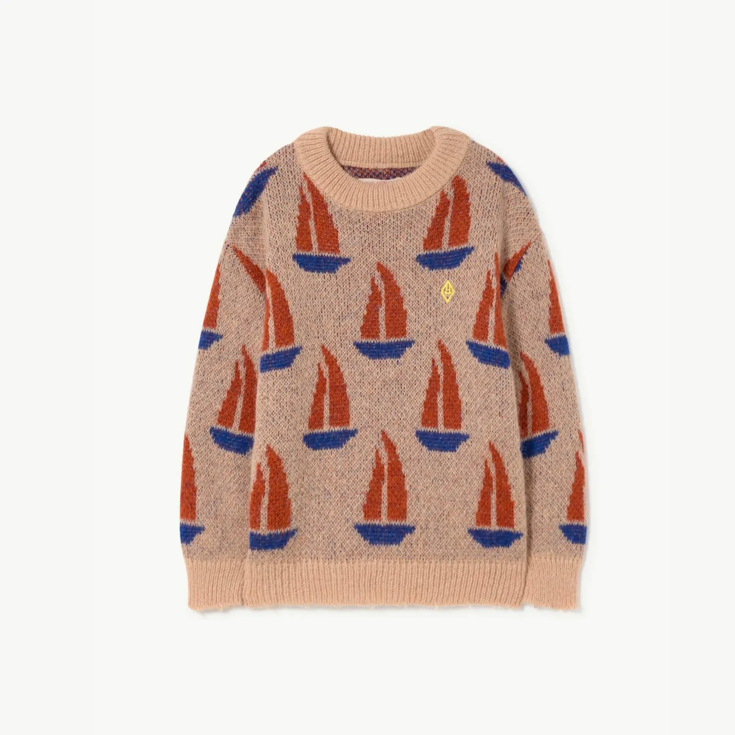The Animals Observatory Face Masks> Beige Bull Sweater
