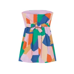 The Animals Observatory Overalls & Jumpsuits> Lilac Geometric Forms Dragonfly Dress