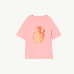 The Animals Observatory Long Sleeve T Shirts> Pink Rooster Oversize T-Shirt