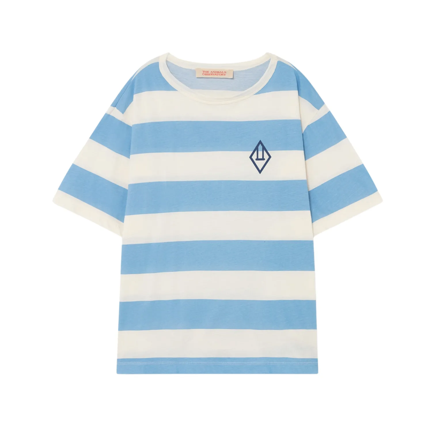 The Animals Observatory Long Sleeve T Shirts> White Stripes Rooster Oversize T-Shirt