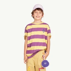 The Animals Observatory Long Sleeve T Shirts> Yellow Stripes Rooster Oversize T-Shirt