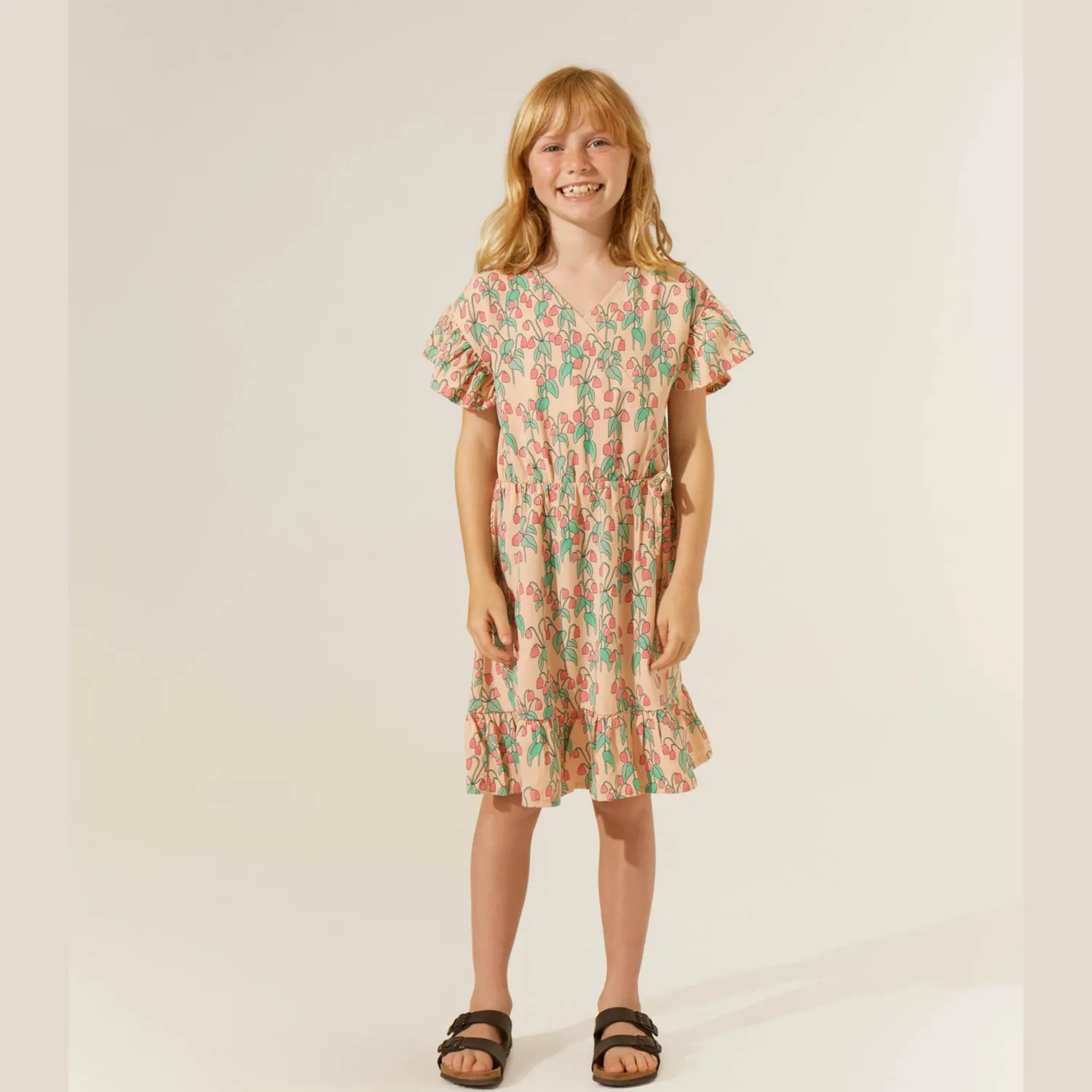 The Campamento Overalls & Jumpsuits> Peach Flowers Dress