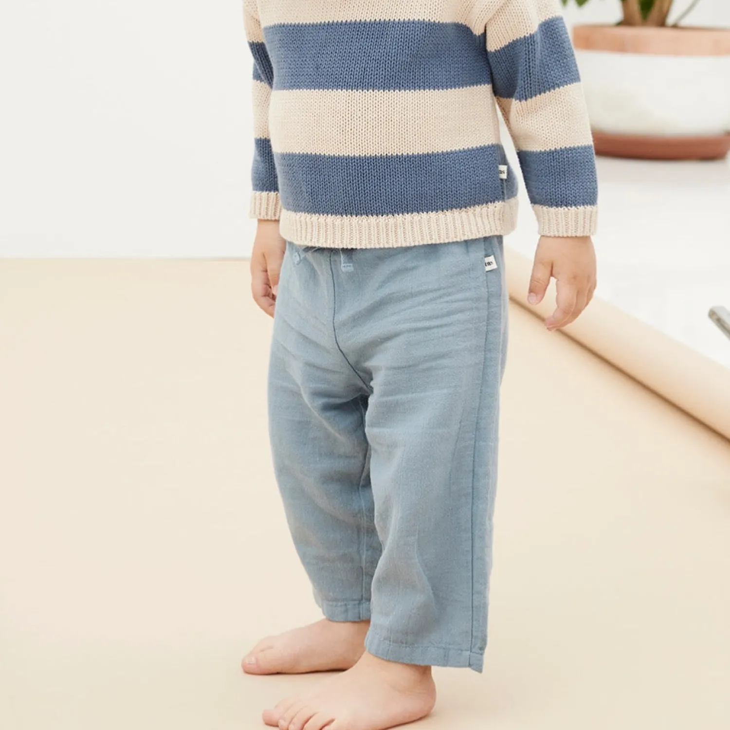 The New Society Pants> Olivia Baby Pant Nebbia