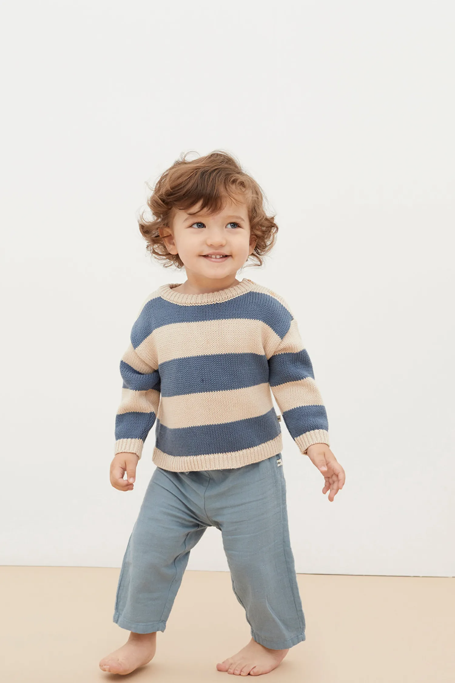 The New Society Pants> Olivia Baby Pant Nebbia