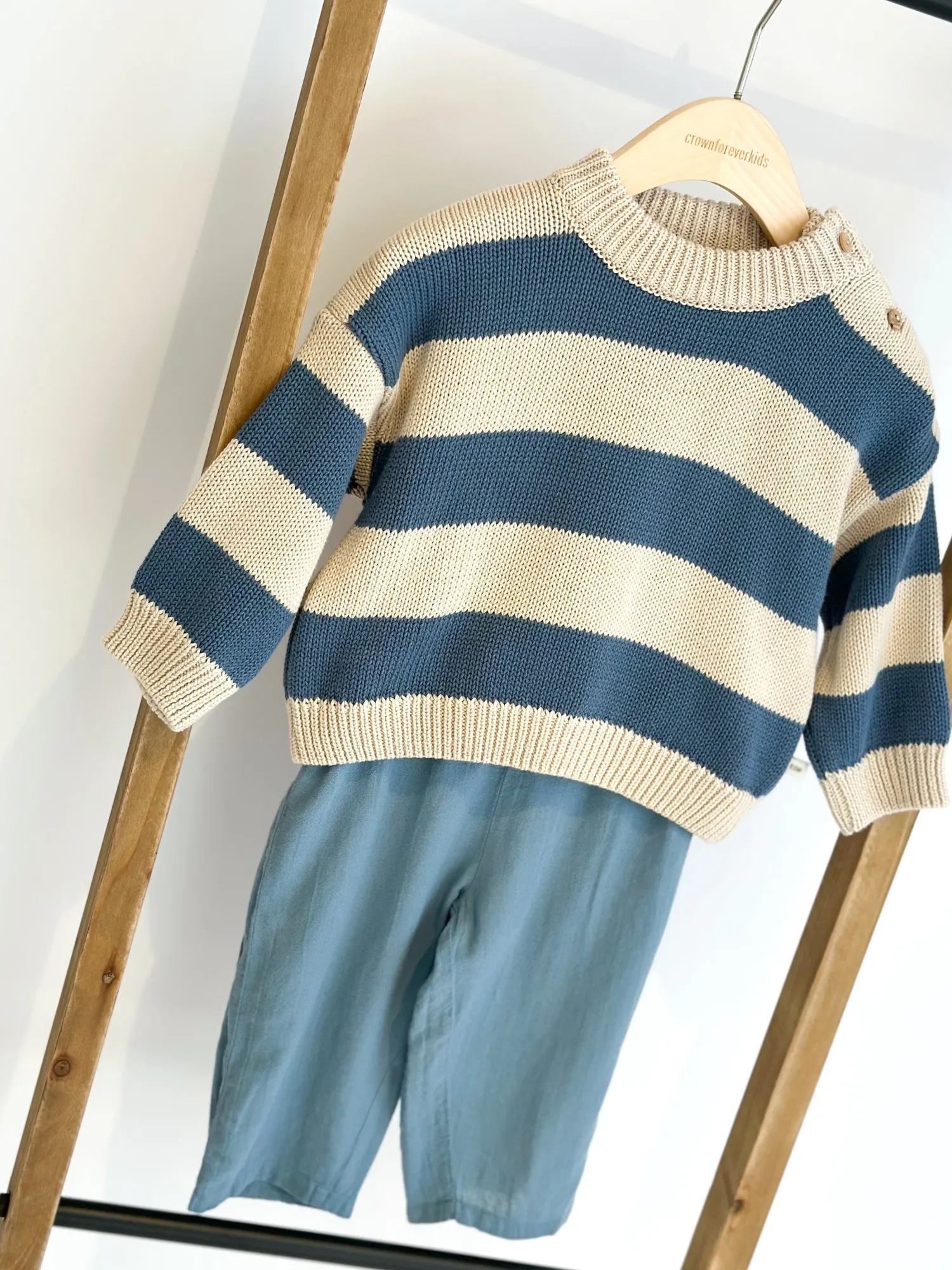 The New Society Pants> Olivia Baby Pant Nebbia