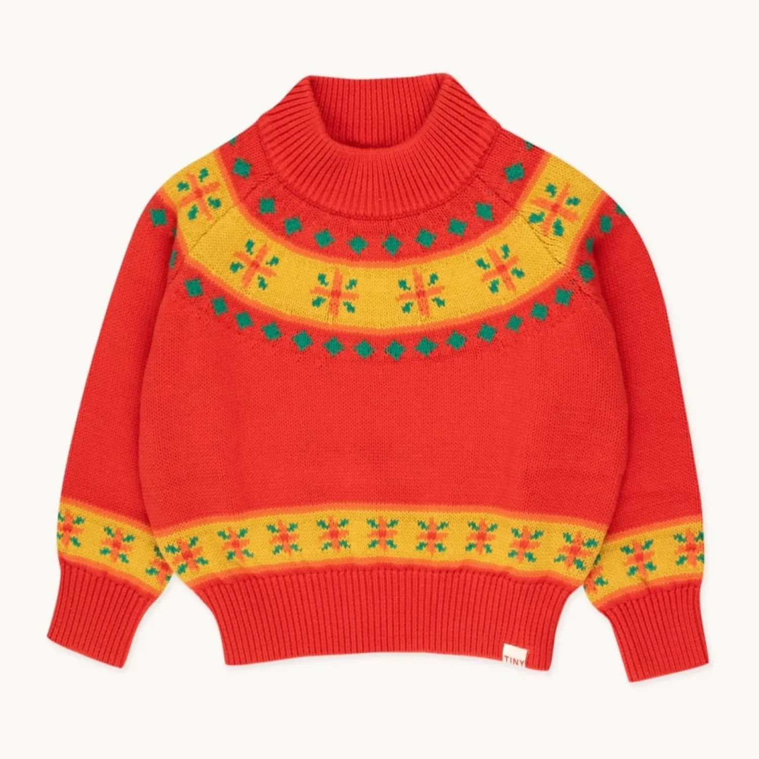 Tiny cottons Face Masks> Folky Mockneck Sweater