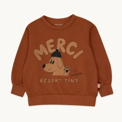 Tiny cottons Sweatshirts> Merci Sweatshirt Brown