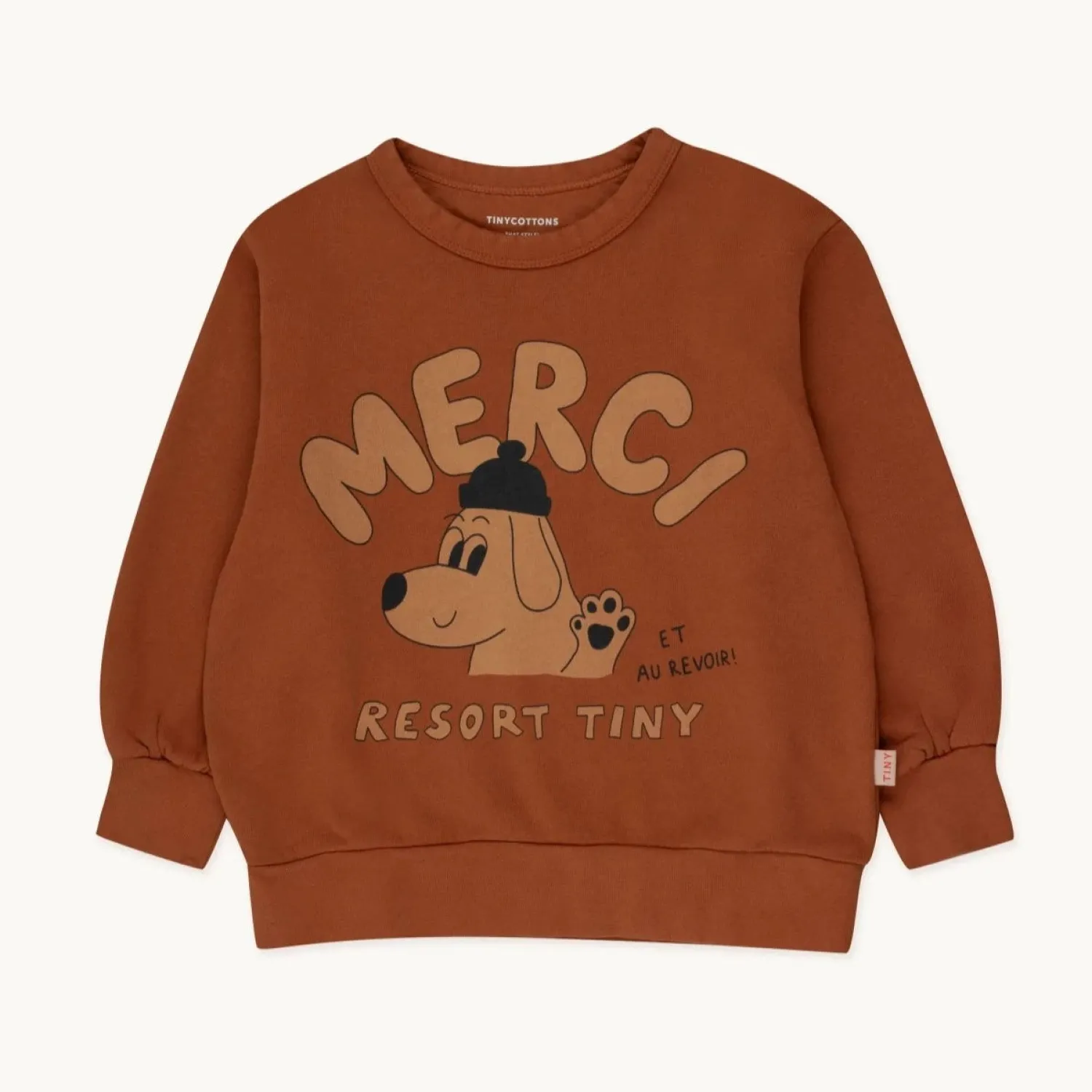 Tiny cottons Sweatshirts> Merci Sweatshirt Brown
