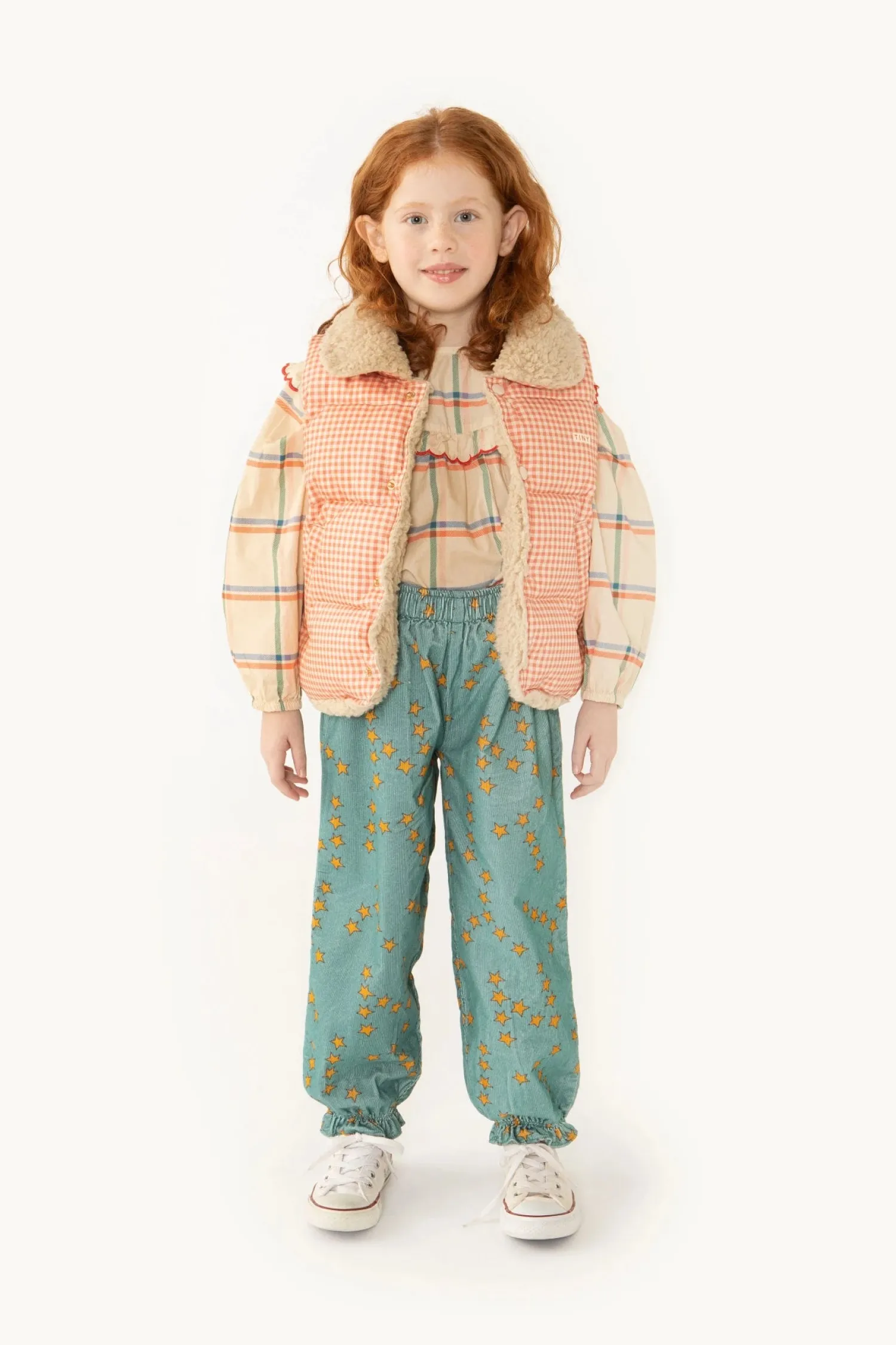 Tiny cottons Face Masks> Vichy Padded Vest