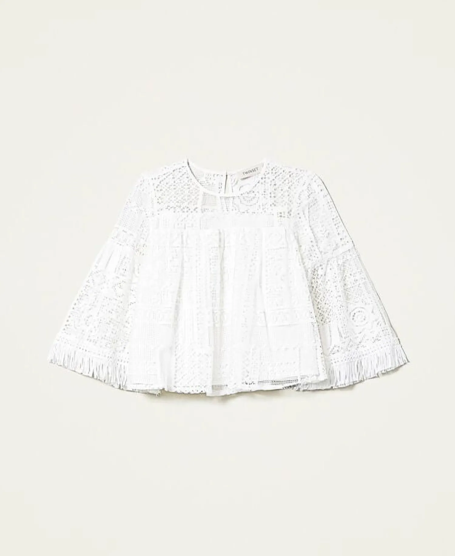 TWINSET Skirts> Girl Lace Blouse With Fringes