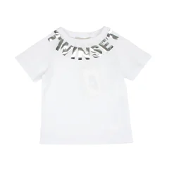 TWINSET Long Sleeve T Shirts> Girl Stamp Silver Logo T Shirt