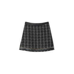TWINSET Dresses> Lurex Tweed Short Skirt Black Jacquard
