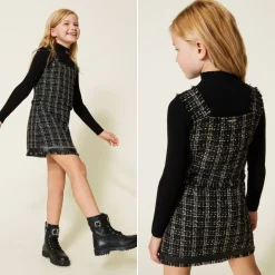 TWINSET Dresses> Lurex Tweed Short Skirt Black Jacquard