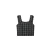 TWINSET Face Masks> Lurex Tweed Top Black Jacquard