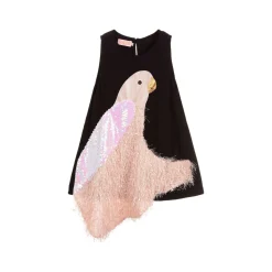 WAUW CAPOW by BANGBANG Overalls & Jumpsuits> Parrot Spotted Tank Dress Black
